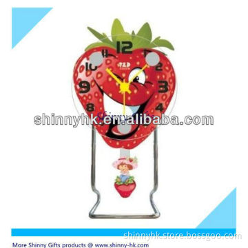 New design strawberry shape acrylic desk clock